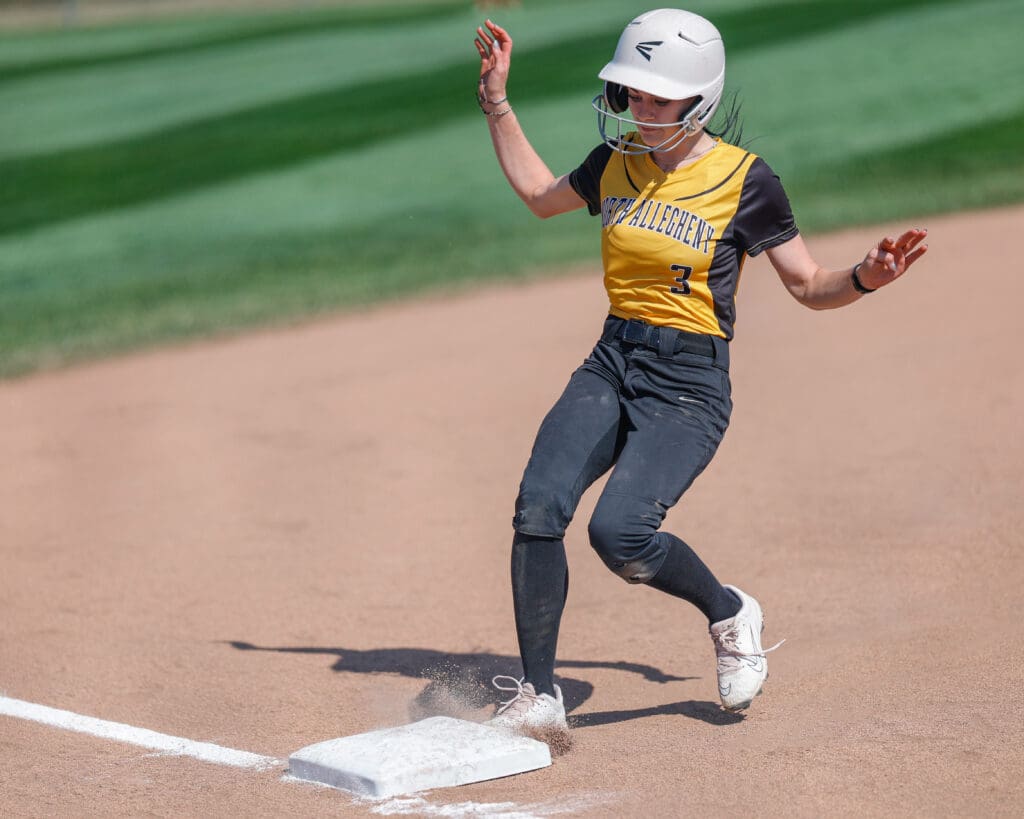 North Allegheny slow pitch softball in action against Shaler on Saturday, Sept. 20, 2025, at Marshall Middle School in Wexford.