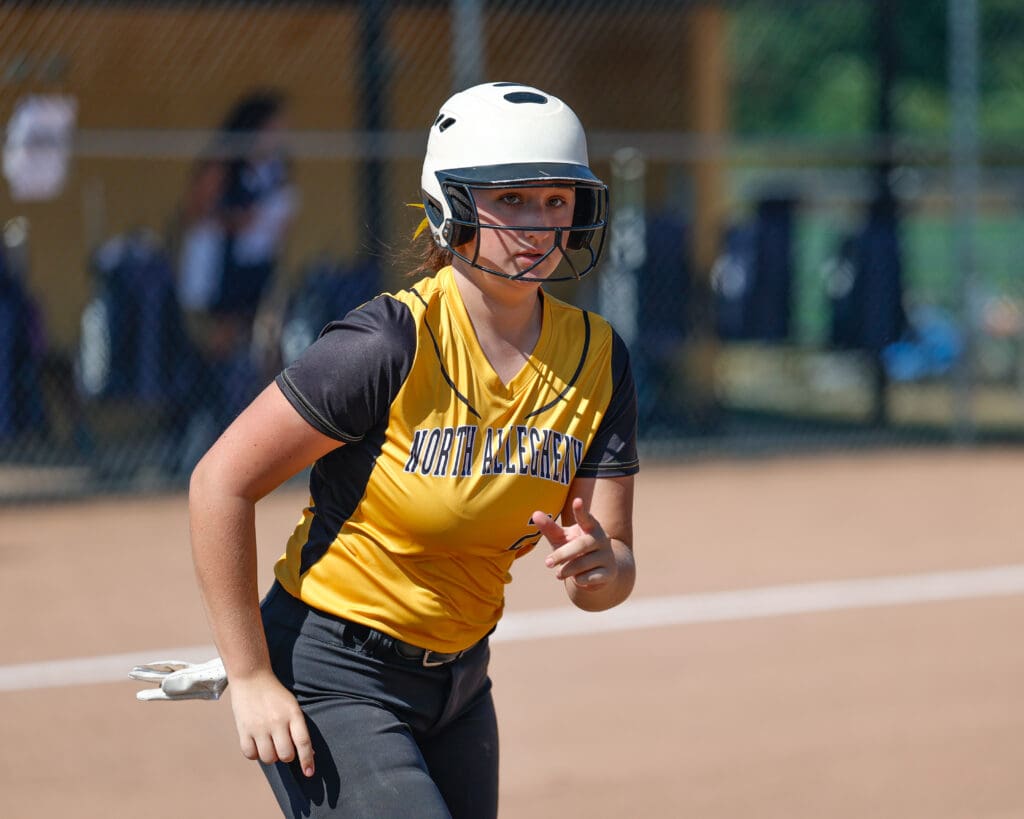 North Allegheny slow pitch softball in action against Shaler on Saturday, Sept. 20, 2025, at Marshall Middle School in Wexford.