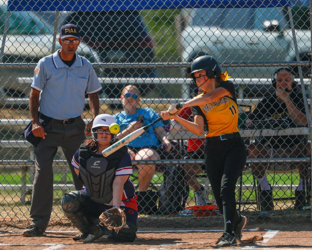 North Allegheny slow pitch softball in action against Shaler on Saturday, Sept. 20, 2025, at Marshall Middle School in Wexford.