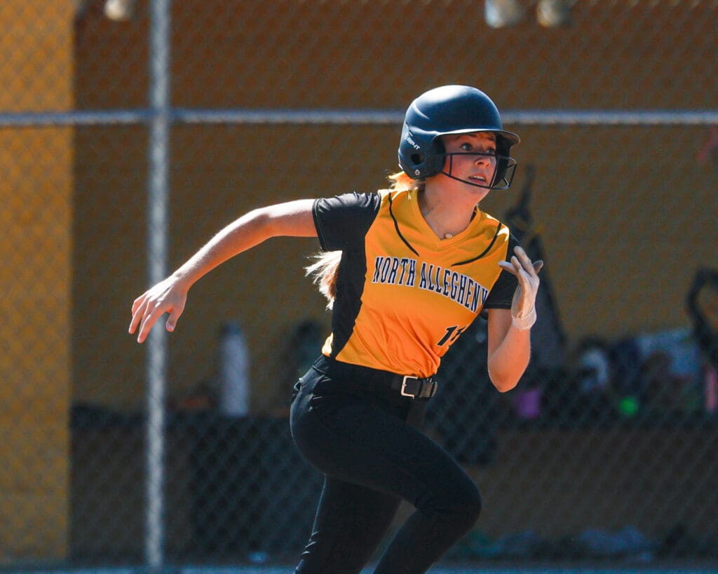North Allegheny slow pitch softball in action against Shaler on Saturday, Sept. 20, 2025, at Marshall Middle School in Wexford.