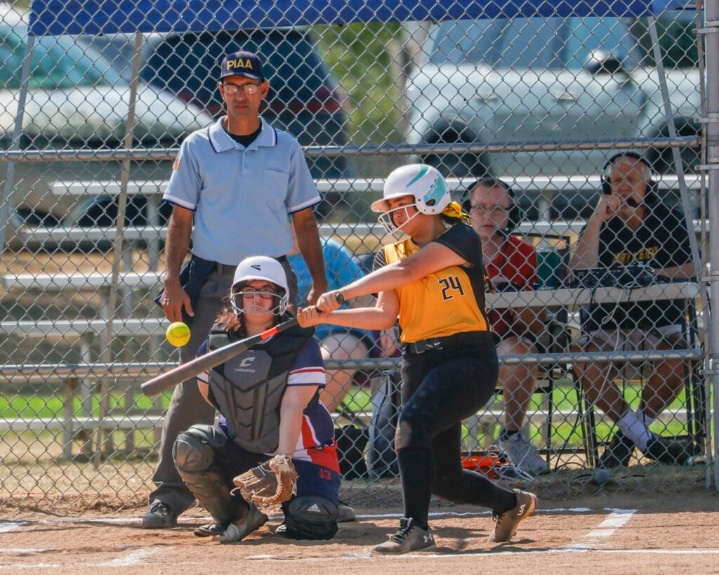 North Allegheny slow pitch softball in action against Shaler on Saturday, Sept. 20, 2025, at Marshall Middle School in Wexford.
