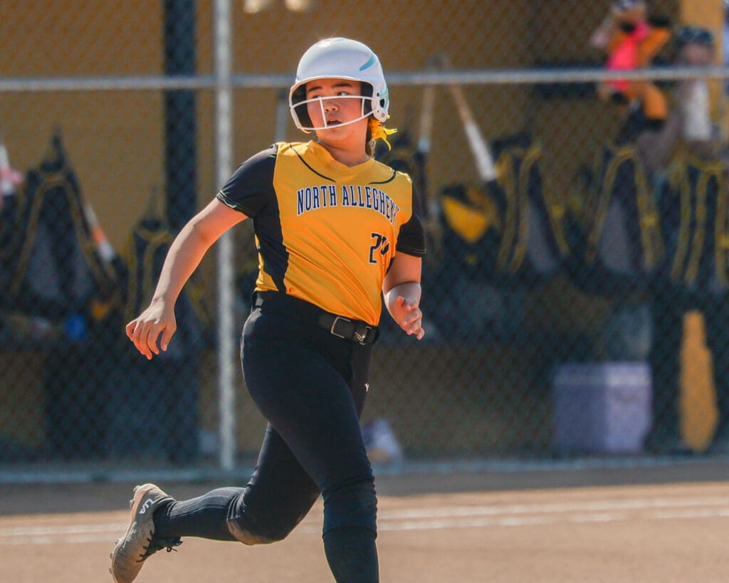 North Allegheny slow pitch softball in action against Shaler on Saturday, Sept. 20, 2025, at Marshall Middle School in Wexford.