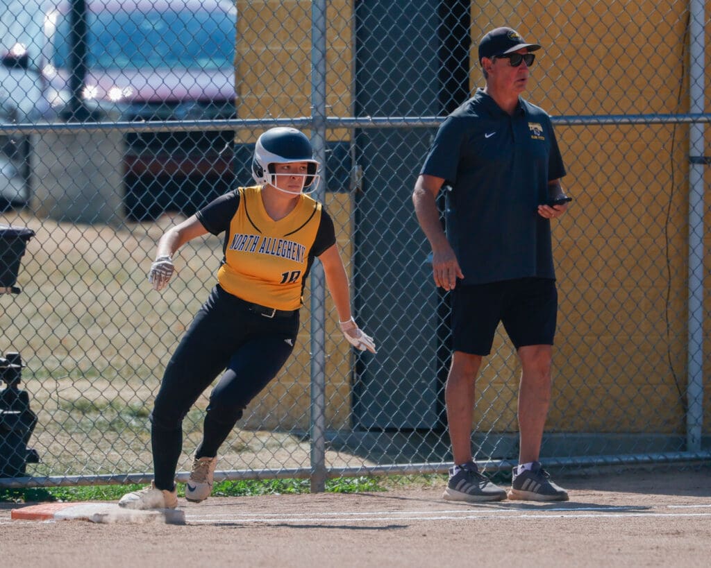 North Allegheny slow pitch softball in action against Shaler on Saturday, Sept. 20, 2025, at Marshall Middle School in Wexford.