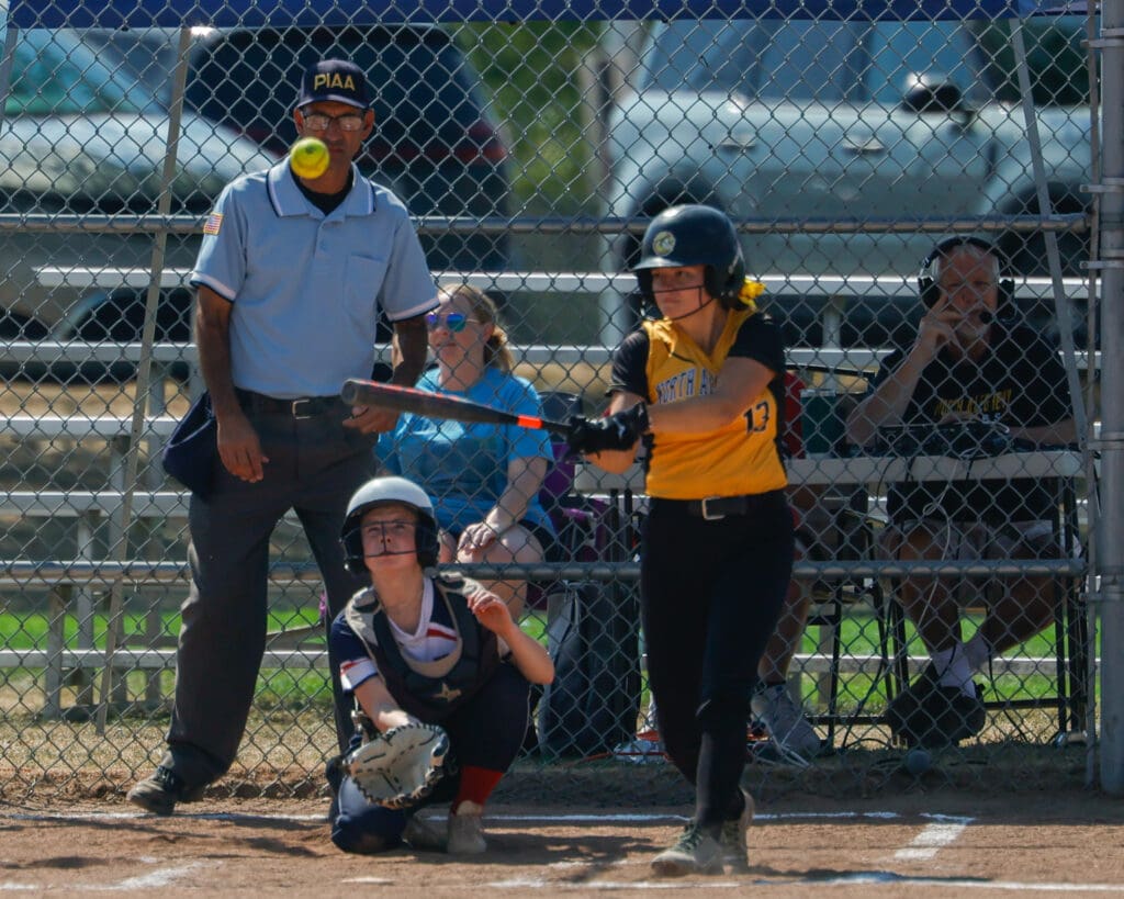 North Allegheny slow pitch softball in action against Shaler on Saturday, Sept. 20, 2025, at Marshall Middle School in Wexford.