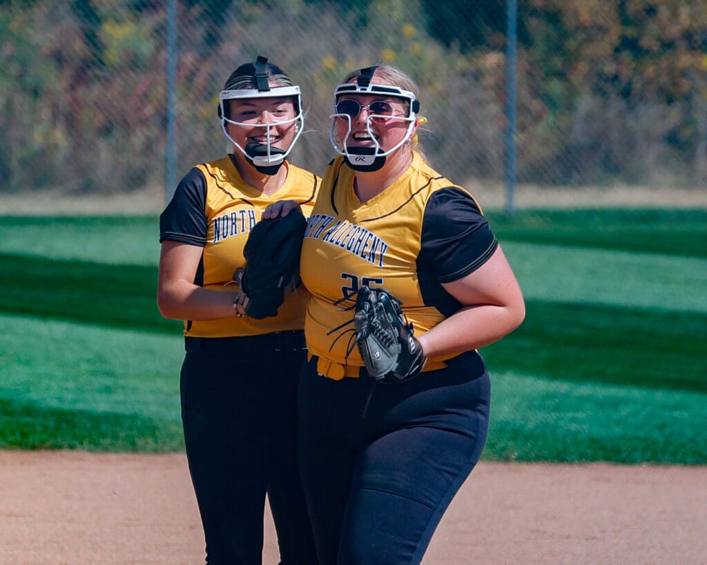 North Allegheny slow pitch softball in action against Shaler on Saturday, Sept. 20, 2025, at Marshall Middle School in Wexford.