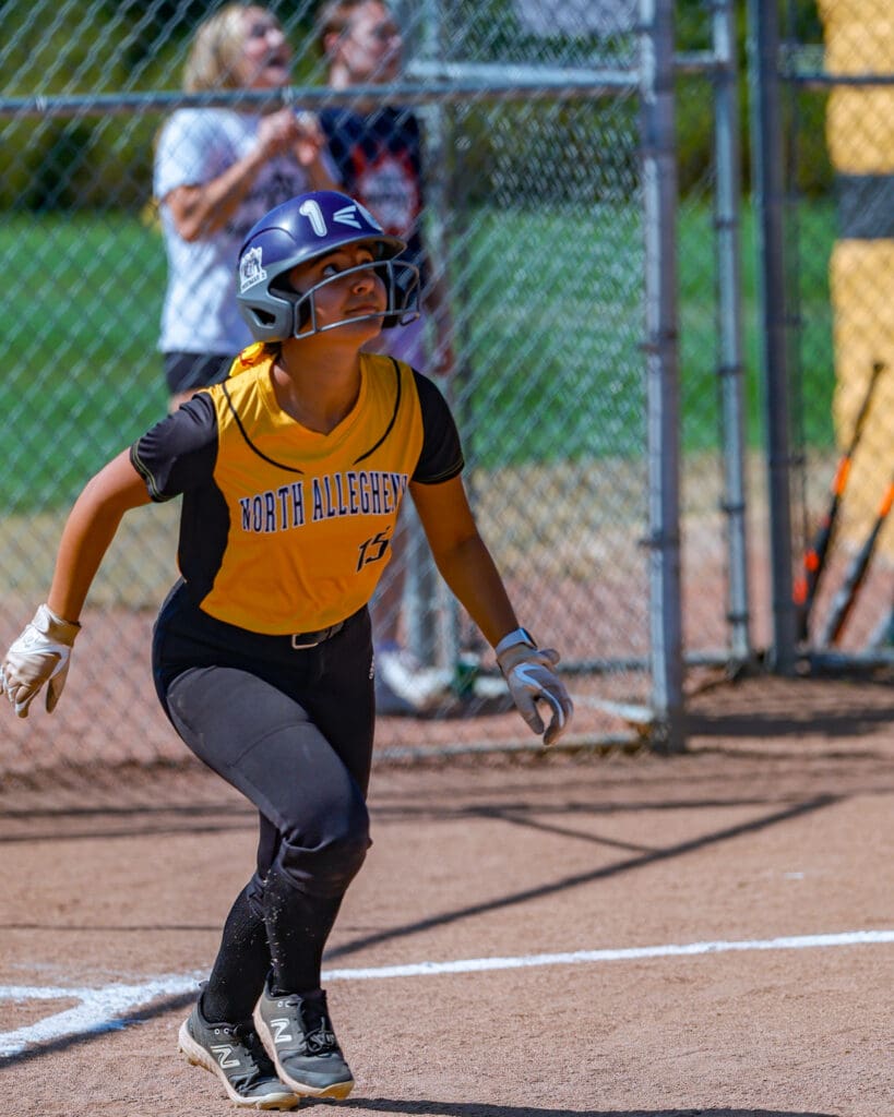 North Allegheny slow pitch softball in action against Shaler on Saturday, Sept. 20, 2025, at Marshall Middle School in Wexford.
