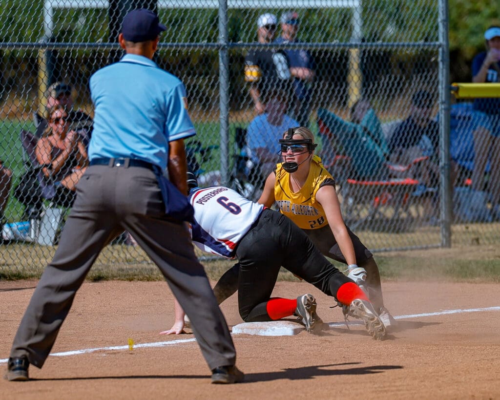 North Allegheny slow pitch softball in action against Shaler on Saturday, Sept. 20, 2025, at Marshall Middle School in Wexford.