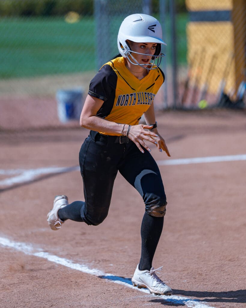 North Allegheny slow pitch softball in action against Shaler on Saturday, Sept. 20, 2025, at Marshall Middle School in Wexford.