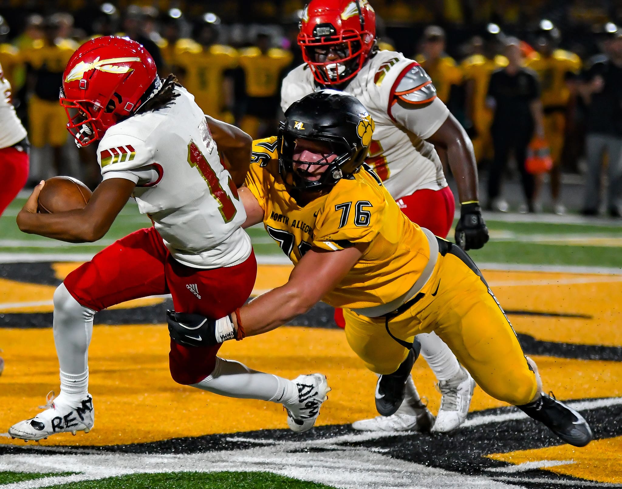 Lincoln Hoke makes tackle vs. Penn Hills.