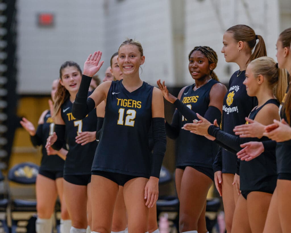 North Allegheny girls volleyball defeats Shaler 3 -1.