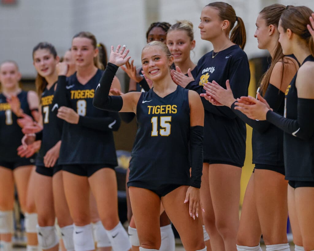 North Allegheny girls volleyball defeats Shaler 3 -1.