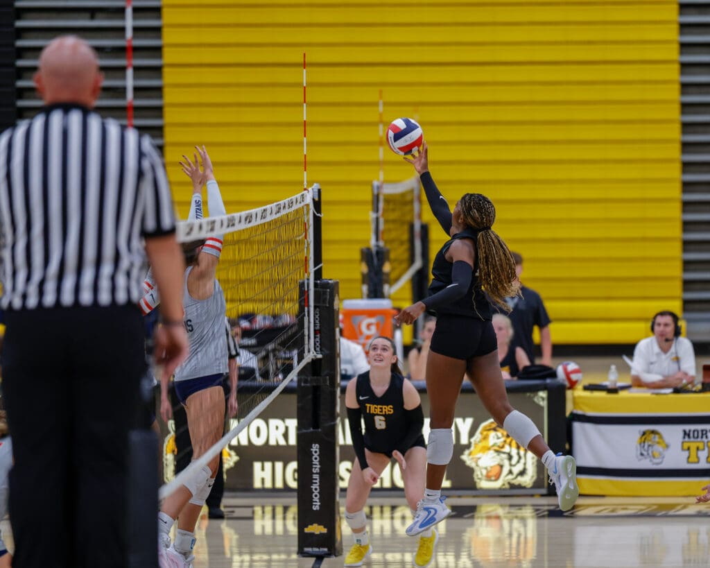 North Allegheny girls volleyball defeats Shaler 3 -1.