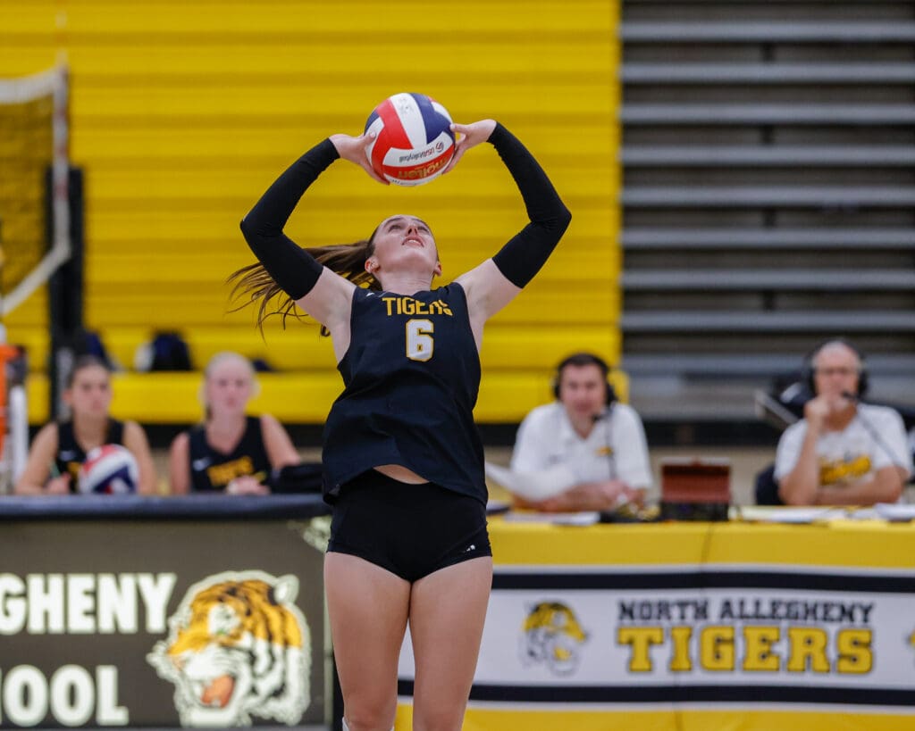 North Allegheny girls volleyball defeats Shaler 3 -1.