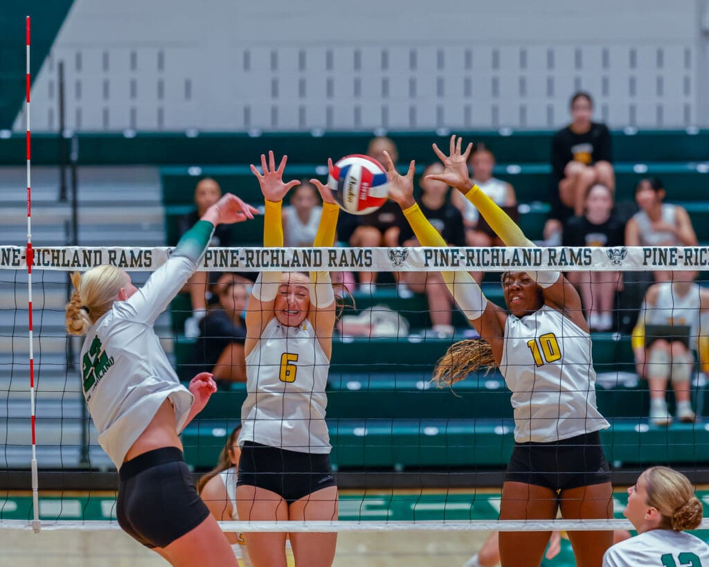 North Allegheny girls volleyball defeats Pine-Richland 3 -1.