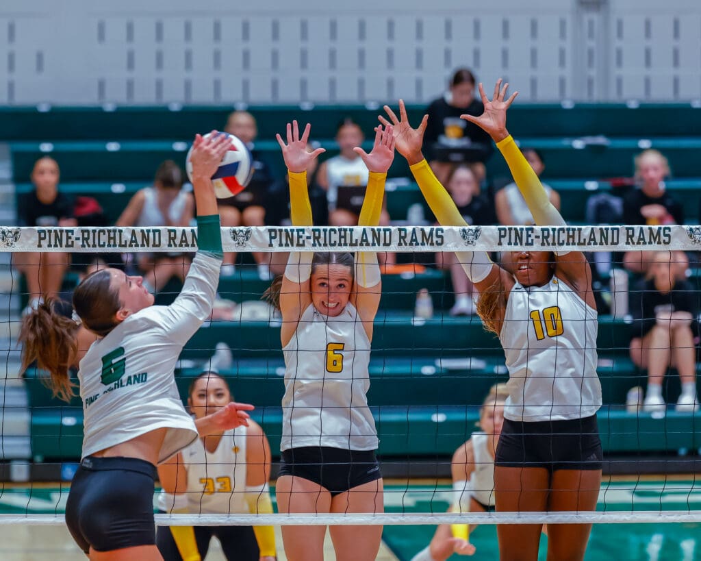 North Allegheny girls volleyball defeats Pine-Richland 3 -1.