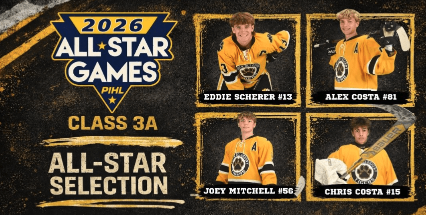 2026 PIHL All-Star Games Class 3A selections: Eddie Scherer, Alex Costa, Joey Mitchell, Chris Costa.